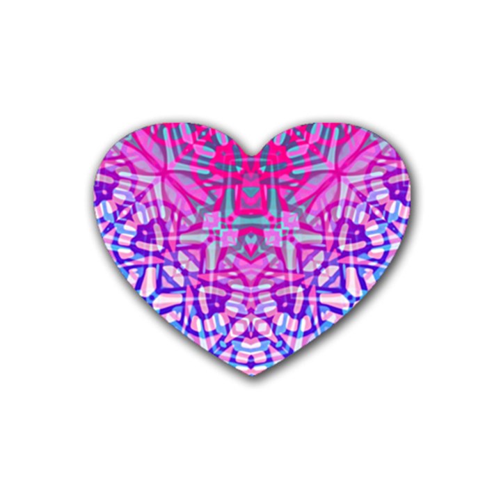 Ethnic Tribal Pattern G327 Heart Coaster (4 pack) 