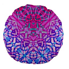 Ethnic Tribal Pattern G327 Large 18  Premium Flano Round Cushions by MedusArt