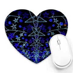 Christmas Stars Heart Mousepads by trendistuff