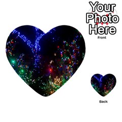 Christmas Lights 2 Multi-purpose Cards (heart)  by trendistuff