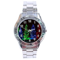 Christmas Lights 1 Stainless Steel Men s Watch by trendistuff