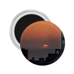 Aerial View Of Sunset At The River In Montevideo Uruguay 2 25  Magnets by dflcprints