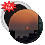 Aerial View Of Sunset At The River In Montevideo Uruguay 3  Magnets (10 pack)  Front