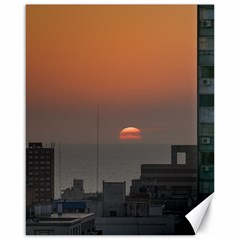 Aerial View Of Sunset At The River In Montevideo Uruguay Canvas 16  X 20   by dflcprints