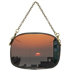 Aerial View Of Sunset At The River In Montevideo Uruguay Chain Purses (one Side)  by dflcprints