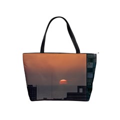 Aerial View Of Sunset At The River In Montevideo Uruguay Shoulder Handbags by dflcprints