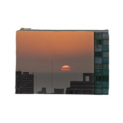 Aerial View Of Sunset At The River In Montevideo Uruguay Cosmetic Bag (large)  by dflcprints