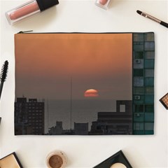 Aerial View Of Sunset At The River In Montevideo Uruguay Cosmetic Bag (xl) by dflcprints