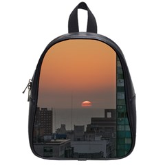 Aerial View Of Sunset At The River In Montevideo Uruguay School Bags (small)  by dflcprints