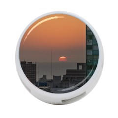 Aerial View Of Sunset At The River In Montevideo Uruguay 4-port Usb Hub (one Side) by dflcprints