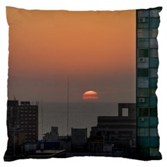 Aerial View Of Sunset At The River In Montevideo Uruguay Standard Flano Cushion Cases (one Side)  by dflcprints