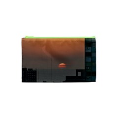 Aerial View Of Sunset At The River In Montevideo Uruguay Cosmetic Bag (xs) by dflcprints