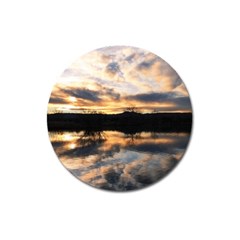 Sun Reflected On Lake Magnet 3  (round) by trendistuff