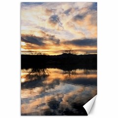 Sun Reflected On Lake Canvas 24  X 36  by trendistuff