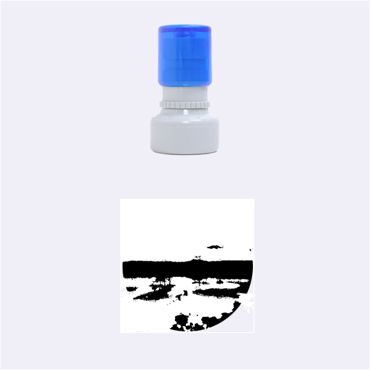 SUN REFLECTED ON LAKE Rubber Round Stamps (Small)