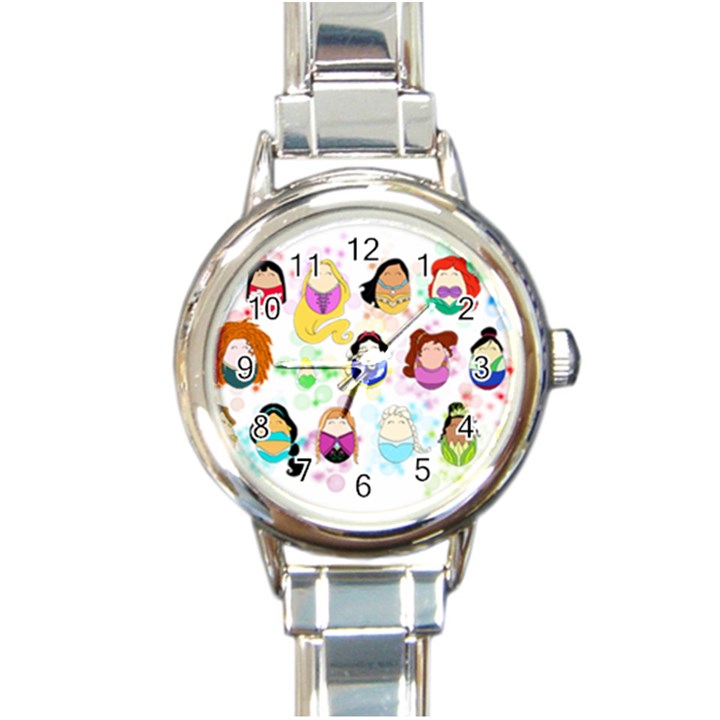 Disney Ladies Round Italian Charm Watches