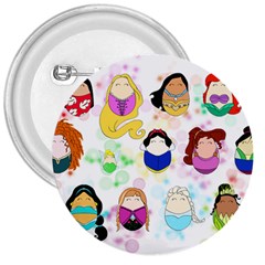 Disney Ladies 3  Buttons by lauraslovelies