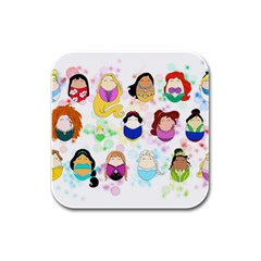 Disney Ladies Rubber Square Coaster (4 Pack)  by lauraslovelies