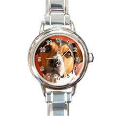 Jack Russell Terrier Round Italian Charm Watches by Rowdyjrt