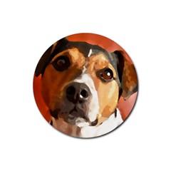 Jack Russell Terrier Rubber Round Coaster (4 Pack)  by Rowdyjrt