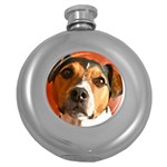 Jack Russell Terrier Round Hip Flask (5 oz) Front