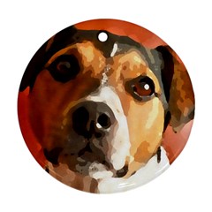 Jack Russell Terrier Round Ornament (two Sides)  by Rowdyjrt