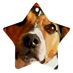 Jack Russell Terrier Star Ornament (two Sides)  by Rowdyjrt