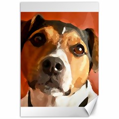 Jack Russell Terrier Canvas 12  X 18   by Rowdyjrt