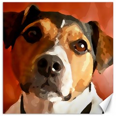 Jack Russell Terrier Canvas 16  X 16   by Rowdyjrt