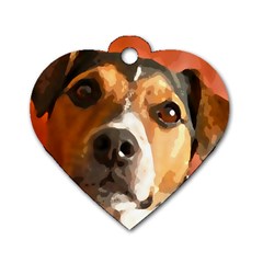 Jack Russell Terrier Dog Tag Heart (one Side)