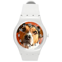 Jack Russell Terrier Round Plastic Sport Watch (m) by Rowdyjrt