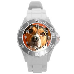 Jack Russell Terrier Round Plastic Sport Watch (l) by Rowdyjrt