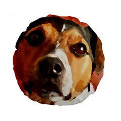 Jack Russell Terrier Standard 15  Premium Round Cushions by Rowdyjrt