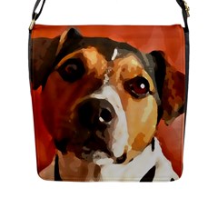 Jack Russell Terrier Flap Messenger Bag (l) 