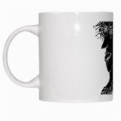 Cool Young Long Hair Man With Glasses White Mugs by dflcprints