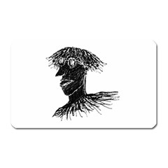 Cool Young Long Hair Man With Glasses Magnet (rectangular) by dflcprints