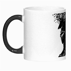 Cool Young Long Hair Man With Glasses Morph Mugs by dflcprints