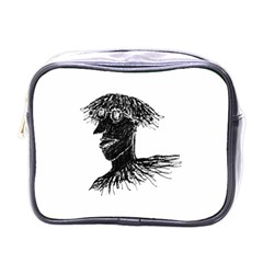 Cool Young Long Hair Man With Glasses Mini Toiletries Bags by dflcprints