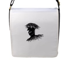 Cool Young Long Hair Man With Glasses Flap Messenger Bag (l)  by dflcprints