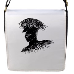 Cool Young Long Hair Man With Glasses Flap Messenger Bag (s) by dflcprints