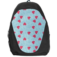 Valentine Hearts Pattern Light Blue Backpack Bag