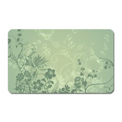 Wonderful Flowers In Soft Green Colors Magnet (rectangular) by FantasyWorld7