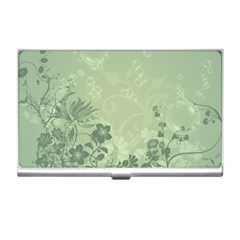 Wonderful Flowers In Soft Green Colors Business Card Holders by FantasyWorld7