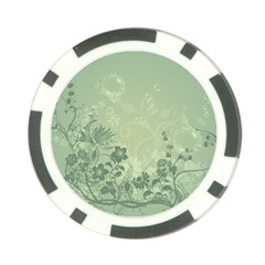 Wonderful Flowers In Soft Green Colors Poker Chip Card Guards (10 Pack)  by FantasyWorld7