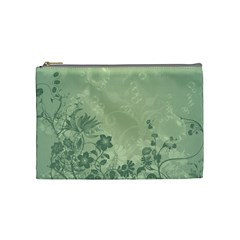 Wonderful Flowers In Soft Green Colors Cosmetic Bag (medium)  by FantasyWorld7