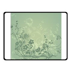 Wonderful Flowers In Soft Green Colors Fleece Blanket (small) by FantasyWorld7