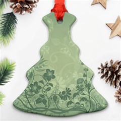 Wonderful Flowers In Soft Green Colors Ornament (christmas Tree) by FantasyWorld7