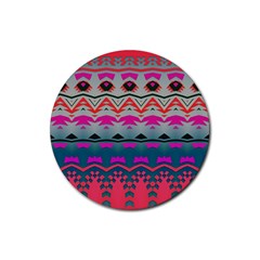 Waves And Other Shapes			rubber Coaster (round) by LalyLauraFLM