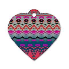 Waves And Other Shapes			dog Tag Heart (one Side) by LalyLauraFLM