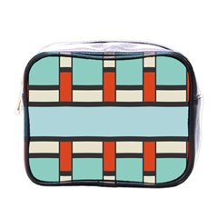 Vertical And Horizontal Rectangles			mini Toiletries Bag (one Side) by LalyLauraFLM